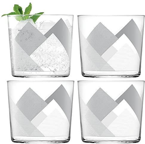 LSA International Peaks Trinkglas, 310 ml, Graphit, 4 Stück