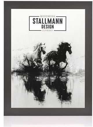 Stallmann Design Bilderrahmen 'Reno' | Größe: 70x100cm | Farbe: Schwarz | 40 mm starke Rahmen-Breite