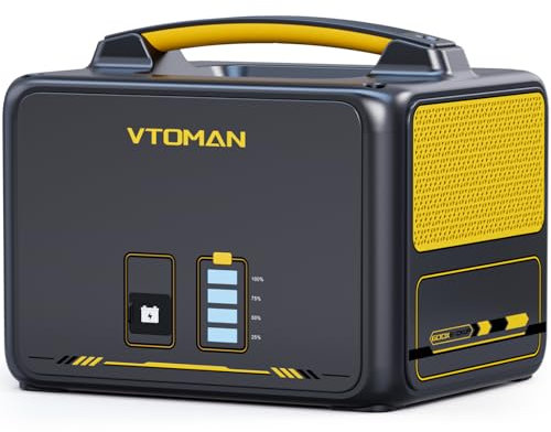 VTOMAN Jump 600X Zusatzbatterie 640Wh - LiFePO4 Erweiterungsakku für Jump 600X Tragbare PowerStation, Erweiterbare Kapazität auf 939Wh für Camping, Reisen, Wohnmobil, Notfall, Stromausfälle