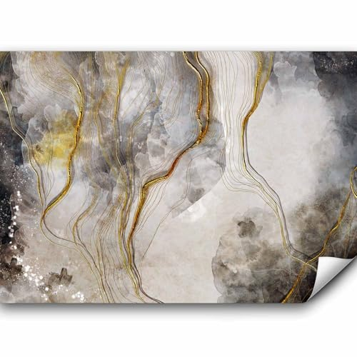 murando - Vlies Fototapete Abstrakt 400x280cm Foto tapete Wohnzimmer Vliestapete XXL Wandtapete Motivtapeten 3d Effekt Wand Dekoration - Steinoptik Marmoroptik 3D Effekt grau a-C-10019-a-a