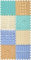 ORTO NATURE Massage Puzzle sensorische Bodenmatte - Orthopädische Spielmatte für Kinder oder als Baby Spielzeug, Puzzlematte Unterlage für den Boden (Weiche Pastellfarben)