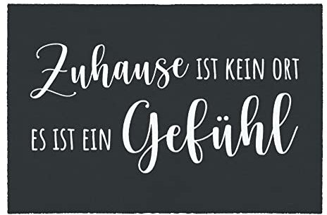 Fußmatte KÖLN 'Gefühl', 50 x 75 cm in dunkelgrau, Größe:50 x 75 cm