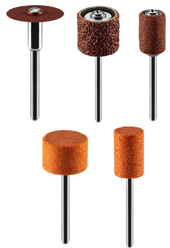 GRAPHITE Accessories for Mini Sanders, Sanding Belts 6.3 mm, 4 x K120, 12 mm, 4 x K60, 2 x Sanding Drum, 4 x Grinding Stones, 36 x Sanding Discs 20 mm, Shank 3.2 mm, Set of 52