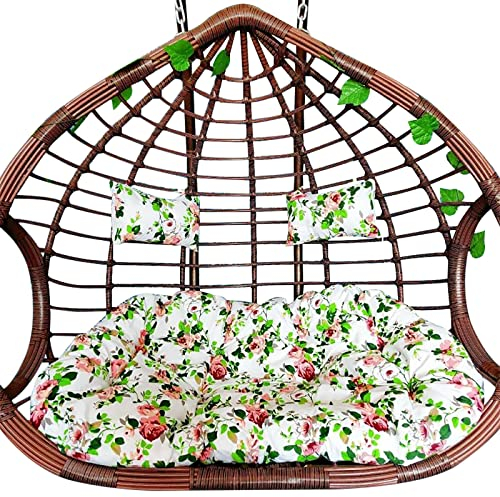 OLAMASA 2 Personen Hängesessel Kissen Waschbar Schaukelstuhl Sitzkissen Hängestuhl Sitzauflage Polster Auflagen für Rattanstühle Verdicken Patio Hängesesselkissen für Outdoor Indoor (B)