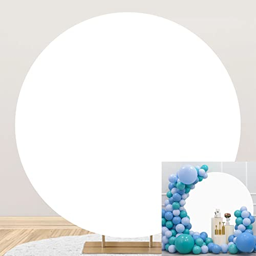 Bovlleetd Weißer Hintergrund Studio Reinweiß Fotografie Hintergrund 200 cm Geburtstagsfeier Runder Hintergrund für Fotografie Studio Weißer Bildschirmhintergrund Porträtaufnahmen Videoaufzeichnung