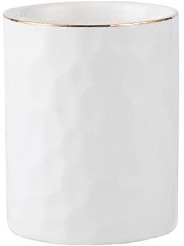 Keramik-Stifthalter für Schreibtisch, Make-up-Pinselhalter, Organizer für Büro, Zuhause, Weiß