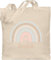 Baumwolltasche - Boho - Regenbogen Farbbogen Himmelsbogen Rainbow - Unisize - Naturweiß - personalisierter jutebeutel kinder stoffbeutel name chic stil beutel wechselbeutel kindergarten