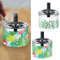 Drehaschenbecher 2er Set mit botanischem Dekor | 9x7cm Metall | Aschenbecher mit Drehmechanismus Windaschenbecher Ascher (1 x 2er Set Drehaschenbecher Botanic)