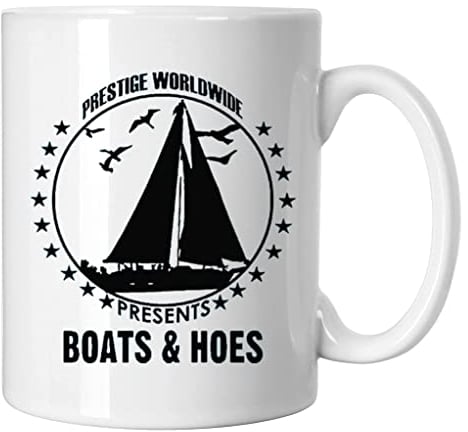 Prestige Worldwide Boats & Hoes Classic Movie Inspired Novelty Gift Mugs for Men, Women, Home & Work