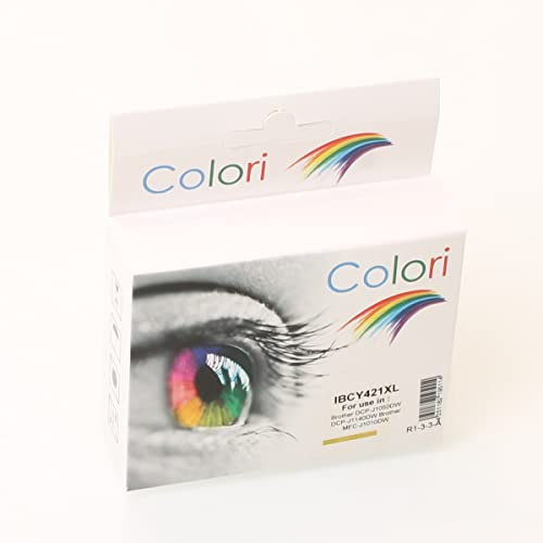 Colori Kompatible Druckerpatrone für Brother LC421Y LC421XLY Gelb DCP-J1050DW DCP-J1140DW MFC-J1010DW