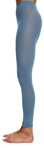 ESPRIT Damen Leggings Cotton W Le Baumwolle einfarbig 1 Stück, Blau Lavender 6410, 38-40