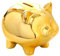 Spardose Kinder Personalisiert, Sparschwein Hochzeit, Baby Mädchen Jungen Kinder Sparschwein Groß, Sparbüchse, Piggy Bank, Trinkgeld Spardose Keramik, Hochzeitsgeschenke für Brautpaar (Gold)