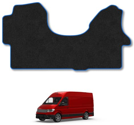 Fits VW Crafter (2006-2017) Carpet Car Mats | Blue Edge Trim Tailored Fit Floor Mats Full Coverage Protection Accessories Easy Clean Anti Slip Made in the UK