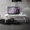 ML-Design Tavolino da Letto Bianco 60x40 cm Tavolo Pieghevole per Laptop da Divano Scrivania Portatile per Notebook con 4 Porte di Ricarica USB Piccola Lampada Piccolo Ventilatore Supporto per Tablet