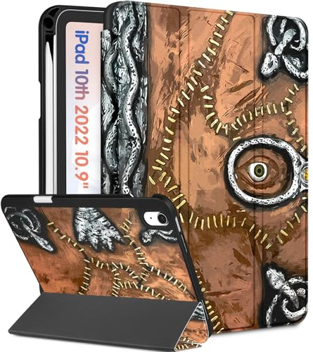 Wazzasoft for iPad A16 Case 2025 - for iPad 10th Generation Case Cute Women Girls Kids Teen Scary Design Unique Cool with Pencil Holder Auto Sleep/Wake Tablet Cover for Apple 11/10 10.9 Inch