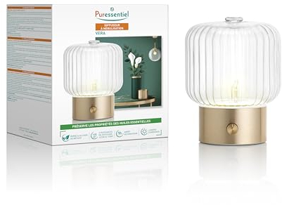 Puressentiel – Diffuseur d’huiles essentielles à nébulisation - VERA – Diffusion à froid – Eco-matériaux nobles et durables