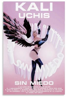 Kali Uchis – Sin Miedo Poster, dekoratives Gemälde, Leinwand, Wandposter und Kunstdruck, modernes Familienschlafzimmer-Dekor-Poster, 20 x 30 cm