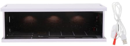 Scatole Portaoggetti per Auto Modello Mini Vetrina Garage in Scala 1/64 con Contenitore LED per Bambole da Collezione Diorama Auto Pressofuso, Stile E
