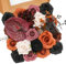 Floweroyal Fiori artificiali di Halloween, fiori neri misti di seta rose finte con steli per bouquet da sposa, centrotavola, baby shower, composizioni floreali, decorazioni per la casa
