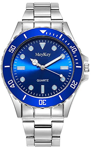 RLEHJN Uhren Herren Edelstahl Analog Armbanduhr Herren Damen Wasserdicht Multifunktionale Datum Herrenuhren Klassische Business Männer Geschenke Angebote des Tages Heute Blitzangebote (B3)