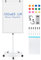 GYMAX 100 x 65 x 132-192 cm Lavagna Bianca a Secco Mobile, Lavagna Magnetica con Ruote e Supporto Regolabile in Altezza, 1 Cancellino,12 Magnetici, 25 Fogli di Carta, 6 Penna, 2 Graffette (Bianco)