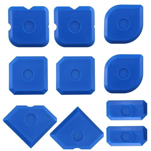 10-Piece Silicone Sealant Finishing Tool Set, Caulking Tools Kit for Bathroom, Kitchen, and Window Sealing - Reusable and Easy to Clean