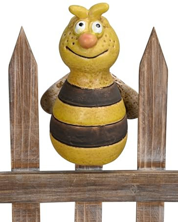 B2S BACK2SEASON Zaunfigur Biene Polyresin Zaundeko Zaunhocker H=17 cm