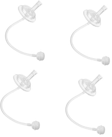Orfofe 4 Piezas Pajitas Reutilizables Para Biberones De Boca Ancha Vaso De Silicona Con Pajita Para Bebé Aprendizaje De Beber Agua