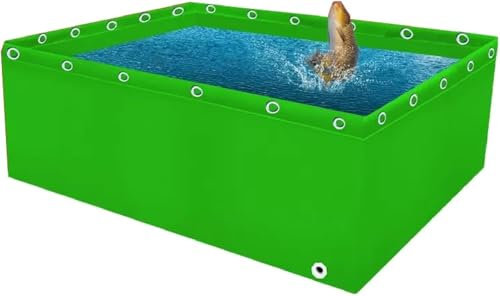 MaiBuL LNNW Pool oberirdischer Fischteich aus Segeltuch Fischteiche aus Segeltuch, temporäre Aufzuchtteiche for Salzwasserfische, Garten-Fischteiche for Eingraben, ohne Ständer(3x2x1m)