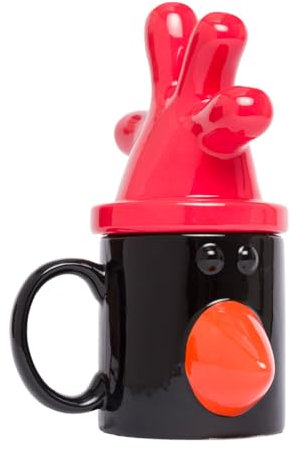 Tasse mit Deckel, 340 ml, Wallace& Gromit (Federn)