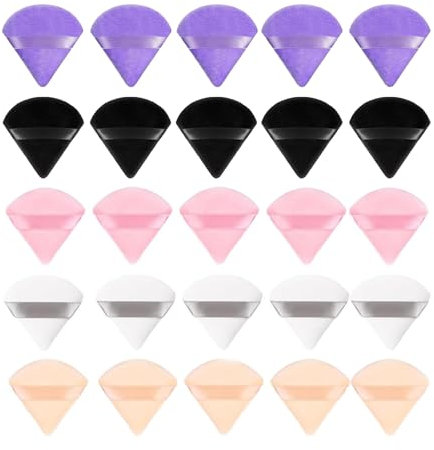 25 Pcs Powder Puffs, Beauty Blenders, Reusable Powder Puff Face Makeup Cosmetics Clean Beauty, Double Sided Super Soft Sponge