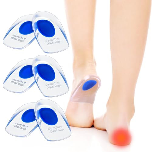 3 Paires Talonnettes en Gel Epine Calcaneenne Silicone Talonette, Soulage Douleurs Pieds Semelle Talon, Tendinite et Fasciite Plantaire Orthopédique Coussinet pour Homme et Femme,L