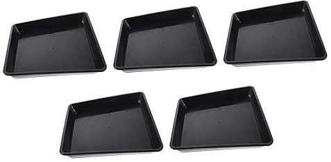 Garneck Quadratische Blumentopfschalen – 5er-Pack Pp-Schalen Hitzebeständig Schützt Ideal Für Bonsai Und Zimmerpflanzen