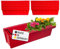 Hossi's Wholesale 12 Euro-Paletten Blumenkästen-Einsätze | mit Hängesystem zum Einhängen | 37,3cm Rot | Pflanzkasten für Europalette Palette | Balkonkasten | Blumentopf | extrem stabil