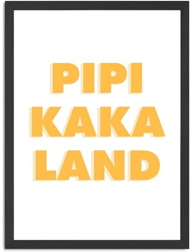 MoonWorks® Poster Bilder Badezimmer Pipi Kaka Land Wand-Deko Bad WC lustige Sprüche Digitaldruck