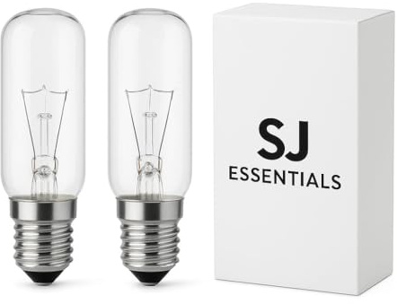 Pack of 2 | 40W 240V Cooker Hood Bulbs | Universal E14 Small Screw Cap | Warm White Lighting for Kitchen Extractor Fan, Oven, Fridge, Microwave | Long-Lasting & Energy Efficient Replacement Lamps