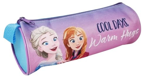 Disney Federmäppchen Frozen Cool Days Warm Hugs für die Schule Tombolino rund 22 x 9 cm Reißverschluss