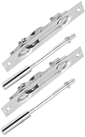 Uonlytech 2 set Bulloni Scomparsa in Acciaio Inox per Porte e Finestre Chiavistello Scorrevole Antieffrazione Design Discreto e Resistente Adatto Porte Doppie e Cancelli Interni