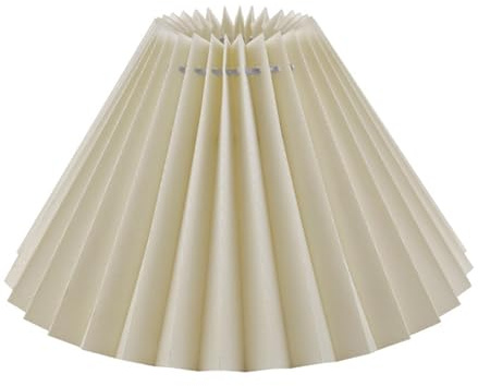 Xiyocadt 2 Stück Lampenschirm Tischlampe, Seide Plissee Lampenschirme, Lampenschirme zum Aufstecken für Tischleuchten, Wandleuchten, Stehlampe (Schräge Länge 205 mm)