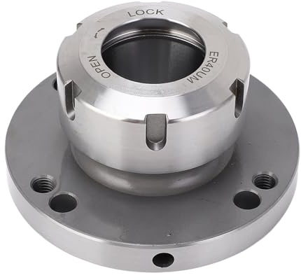 Hyuduo ER40 Spannzangenfutter, Karbonstahl-Drehfutter, 100 Mm Durchmesser für CNC-Fräsmaschine, Hochfester ER40-Spannfutterhalter mit Standardgröße für Präzise Bearbeitung