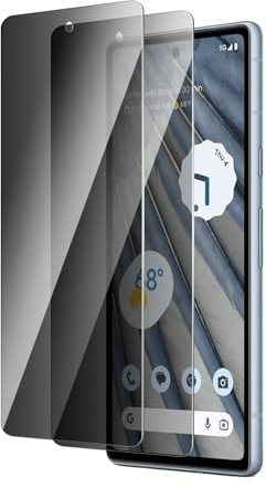 QZYWIKA Protection écran pour google pixel 7a, Anti espion 2 Pièces, Film en verre trempé de dureté 9H Anti-Rayures Anti-Empreinte Installation Facile