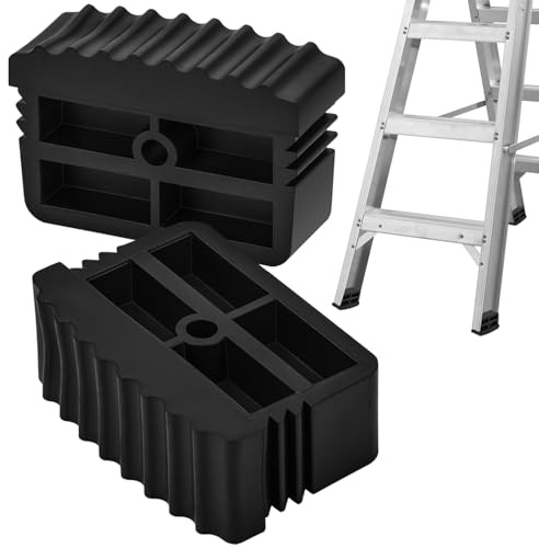 Pied Escabeau Embout Escabeau Patin Echelle Couvre Pied Pour Échelles Télescopiques Échelles à Chevrons 61x22mm (2Pcs)
