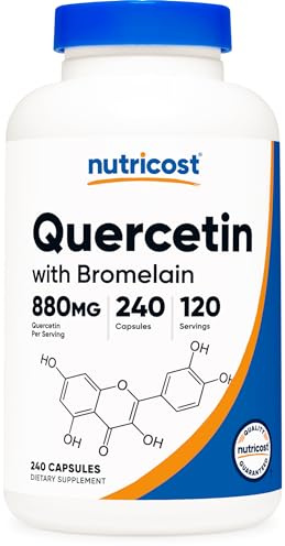 Nutricost Quercetin 880mg, 240 Vegetarian Capsules, 120 Servings, GMO-Free