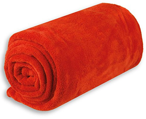 Bestlivings Babydecke Schmusedecke Kuscheldecke Krabbeldecke Wickeldecke Mikrofaser viele Farben und Größen (ca. 80x120 cm/Terracotta - Rostbraun)