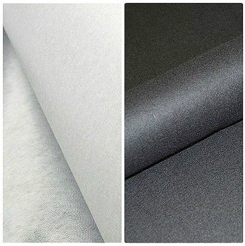 NOVA Trimmings Interfacing - Iron On - Fusible - Heavy Weight - Black - 75 cm (Width) - 3.50 per metre