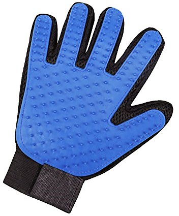 Fellpflege Handschuh Hunde Katzen Fellbürste Bürste Für Mittel Massage Hundekamm Recht Blau One Size