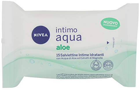 Nivea Aloe Moisturizing Intimate Wipes, 15 Pieces