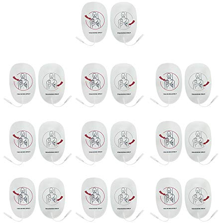 KONMED 20 Pieces AED Training Device Patches First Aid Training Replacement Pads Adult Training Universal Trainer**G