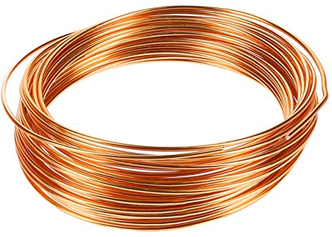 mumbi 10m Basteldraht 2mm, Schmuckdraht Aludraht Dekodraht Aluminiumdraht rostfreier Draht in Kupfer