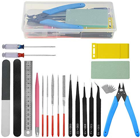WMYCONGCONG 29 PCS Gundam Modeler Basic Tools Craft Set Hobby Building Tools Kit for Professional Model Assemble Building Repairing and Fixing